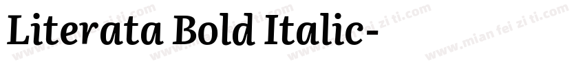 Literata Bold Italic字体转换